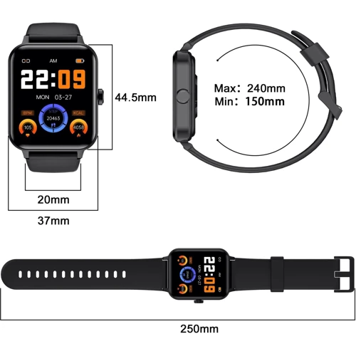 Смарт-часы Blackview R30 Gray: Дисплей 1.83"