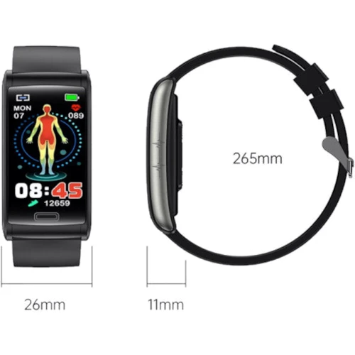 Фитнес-браслет Lemfo E600 Black: Экран 1.47 TFT (172х320)