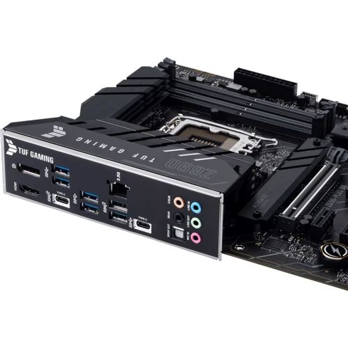 ASUS TUF GAMING Z690-PLUS D4: Разъемы на задней панели USB 3.2 Gen 2, USB 3.2 Gen 1, HDMI, DisplayPort, Ethernet RJ-45, USB Type-C