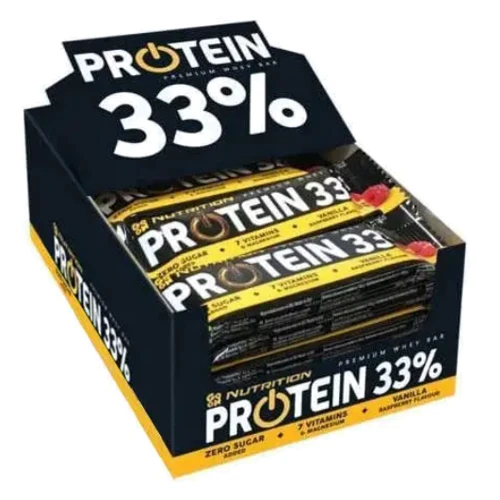 Протеиновые батончики GoOn Nutrition Protein 33% Bar 25x50g Vanilla-Rapsberry