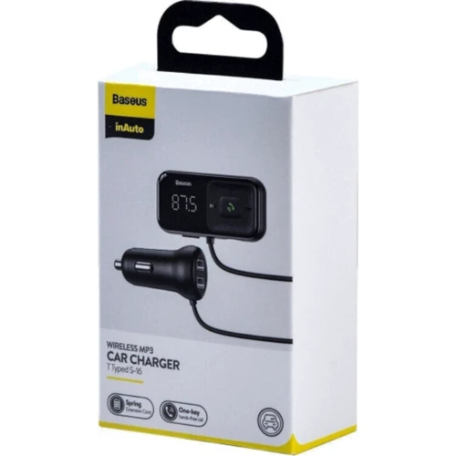 Модулятор FM Baseus T typed S-16 MP3 Black (CCMT000201) фото 6
