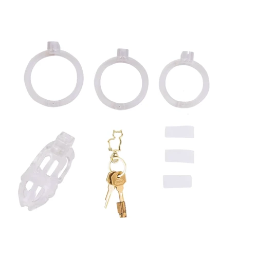 Клетка для пениса LOCKINK Sevanda Plastic Penis Chastity Cage - Transparent