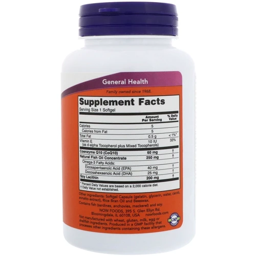 Now Foods CoQ-10, 60 mg, 60 Veg Capsules: Пол Унисекс