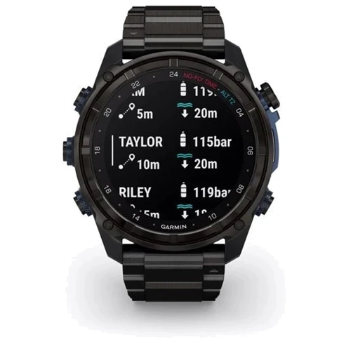 Смарт-часы Garmin Descent Mk3i 51mm Carbon Grey DLC Titanium with DLC Titanium Band and Descent T2 Transceiver (BNDL-DMK3I-51CGTTDT2): Материал корпуса Титан с алмазоподобным углеродным покрытием