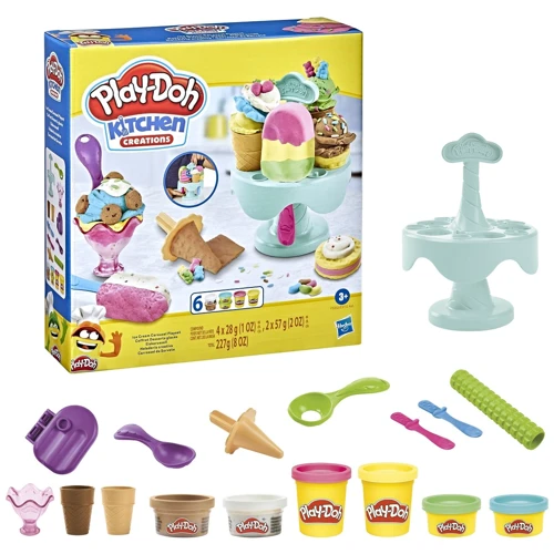 Набор HASBRO Play-Doh Забавные закуски (E5112_F5332 ICE CREAM CAROUSEL PLAYSET)