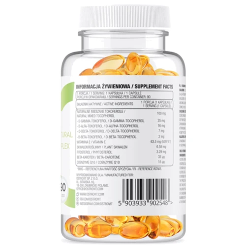 OstroVit Vitamin E Natural Tocopherols Complex 90 caps / 90 servings: Стать Унисекс