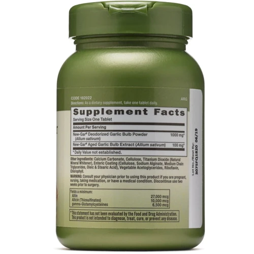 GNC Herbal Plus Odorless Super Garlic Супер Чеснок 1100 mg 100 таблеток: Форма выпуска Таблетки
