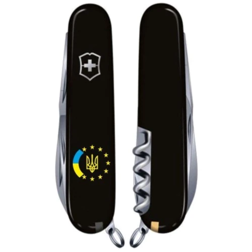 Мультитул Victorinox Huntsman Ukraine 91мм/15 функций/черный /Украина ЕС (1.3713.3_T1130u): Тип мини-мультитул