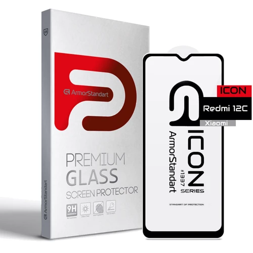 Аксесуар для смартфона ArmorStandart Tempered Glass Icon Black для Xiaomi Redmi 12C (ARM67042)