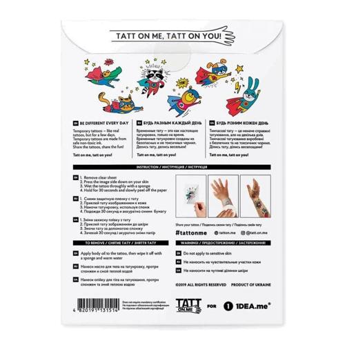 Временные тату TATTon.me Superhero Set (TSSuperhero)