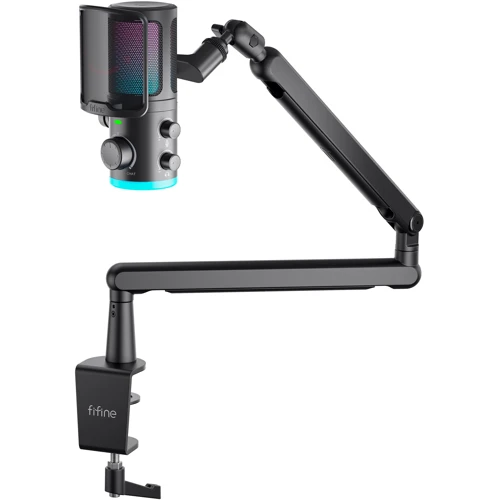 Конденсаторный USB микрофон Fifine TAM6 Black: Тип преобразователя Конденсаторный