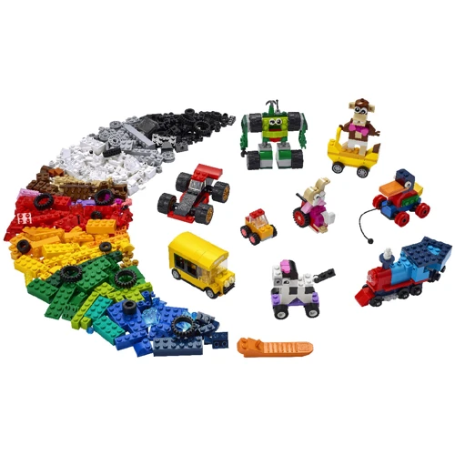 LEGO Classic Кубики и колеса (11014): Количество деталей, шт. 653