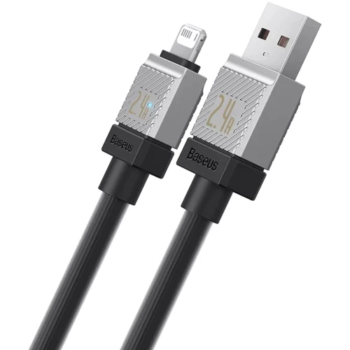 Кабель Baseus USB Cable to Lightning CoolPlay Series Fast Charging 2.4A 1m Black (CAKW000401): Тип USB Cable - Lightning