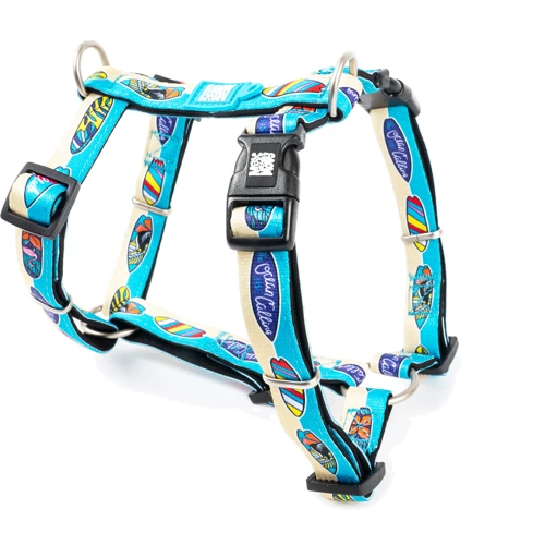 Шлейка для собак Max & Molly Urban Pets H-Harness - Aloha/L 2 см 70-98 см голубая (4894512050761)