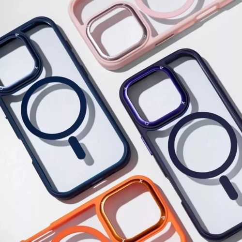 Чехол для iPhone Proove Clear Essence Case with Magnetic Ring Gray for iPhone 16 Pro: Материалы Пластик и силикон