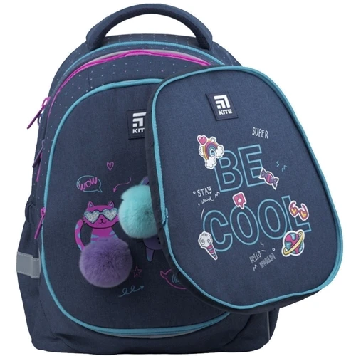 Набір Kite Wow Cats рюкзак, пенал, сумка для взуття (SET_K22-700M(2p)-1): Колір синий