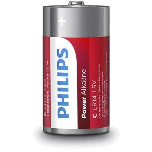 Philips C bat Alkaline 2шт PowerLife (LR14P2B/10) фото 1