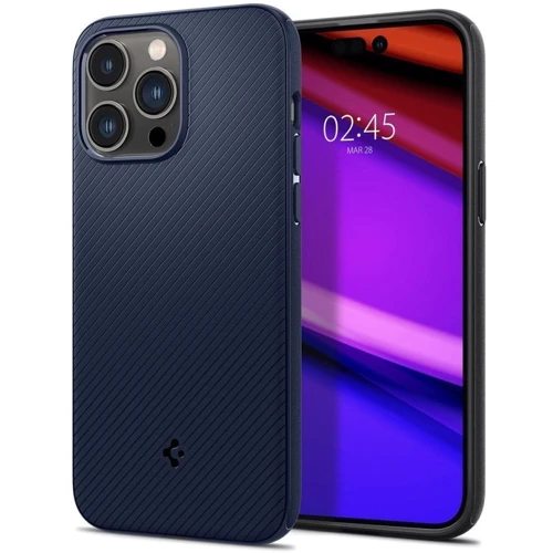 Чехол для iPhone Spigen Mag Armor MagFit Navy Blue (ACS04845) for iPhone 14 Pro Max: Цвет синий