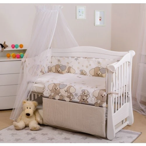 Постельный комплект 6 эл. Twins Eco Line 4090-E-014, Cute Dog, бежевый: Тип постельный комплект