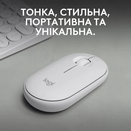 Мышь Logitech M350s Wireless White (910-007013): Интерфейс подключения Bluetooth, Wireless
