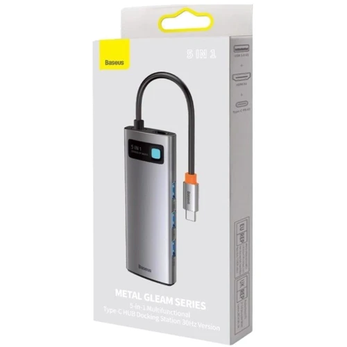 Адаптер Baseus Adapter USB-C to 3xUSB 3.0+HDMI+USB-C PD Gray (WKWG020013) фото 7
