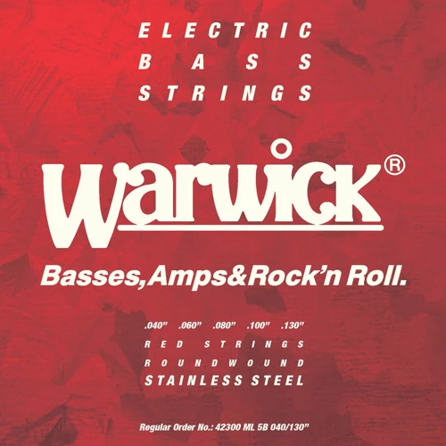 Струна для гитар Струны для бас-гитары WARWICK 42300 RED Stainless Steel Medium Light 5-String (40-130)