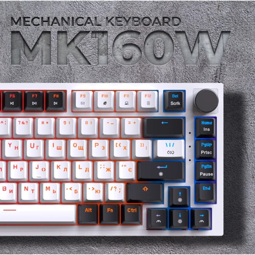Клавиатура GamePro MK160W (Red) с Hot-Swap RGB White фото 10