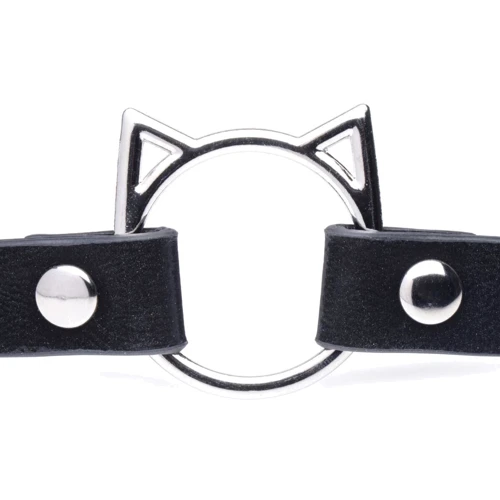 Чокер Master Series Kinky Kitty Ring Slim Choker Black