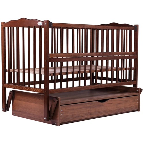 Кровать Babyroom Веселка маятник, ящик, откидной бок DVMYO-3 бук орех (622005)