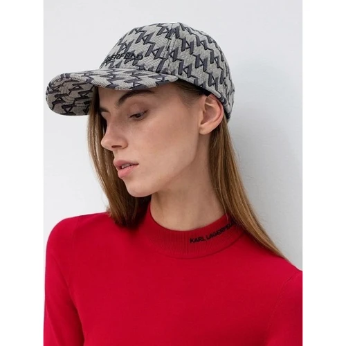 Женская бейсболка Karl Lagerfeld K/MONOGRAM JKRD CAP серая (216W3414-900) фото 3