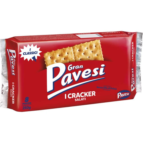 Крекеры Pavesi Gran с солью 250 г (8013355998542): Вес нетто 250 г