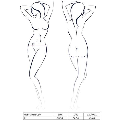 Сексуальное боди Passion OBSYDIAN BODY black XXL/XXXL