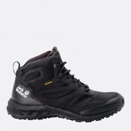 Ботинки Jack Wolfskin Woodland Texapore Mid W 4039231-2826 37.5 черные текстиль демисезон