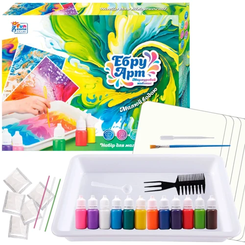 Эбру 4FUN Game Club 12 пигментов, порошок каррагинана (87752): Производитель 4FUN Game Club