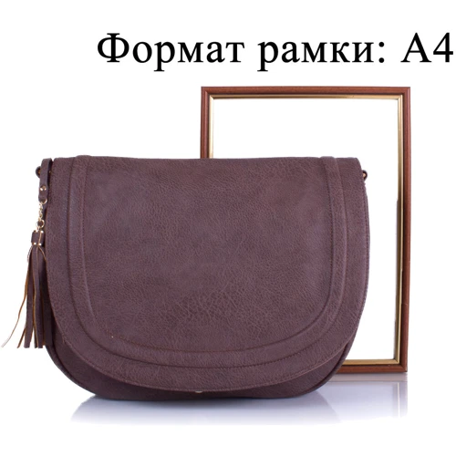 Женская сумка почтальонка Amelie Galanti коричневая (A991234-taupe): Тип ручки Плечевой ремень, Без ручки