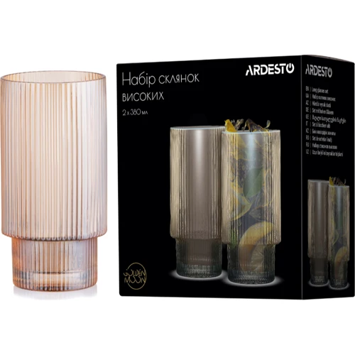 Набор высоких стаканов Ardesto 380 мл 2 шт. (AR2638GG): Тип Набор стаканов