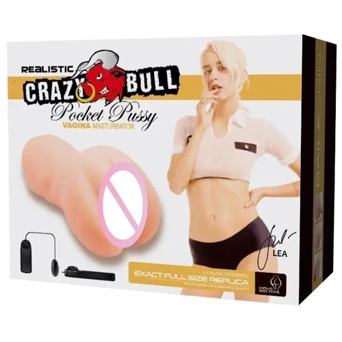 Мастурбатор с вибрацией LYBAILE Crazy Bull - Realistic Pocket Pussy (BM-009228Z)