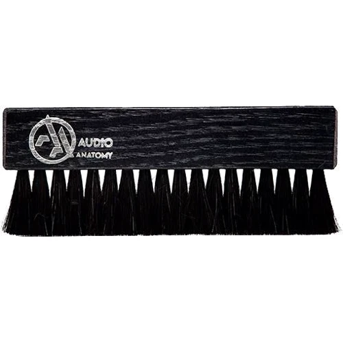 Audio Anatomy Oak Wood Brush Black With Antistatic Goat And Nylon Fiber - Deluxe Dry & Wet Cleaning (ACCLP032)
