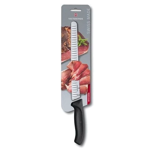 Нож для нарезания Victorinox SwissClassic Slicing 25см черный в блистере (6.8223.25B): Лезвие Нержавеющая сталь