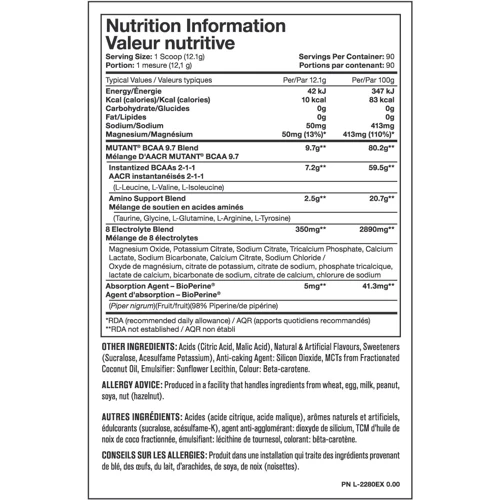 Аминокислота для спорта Mutant BCAA 9.7 1090 g /90 servings/ Pineapple Passion: Вкус Ананас