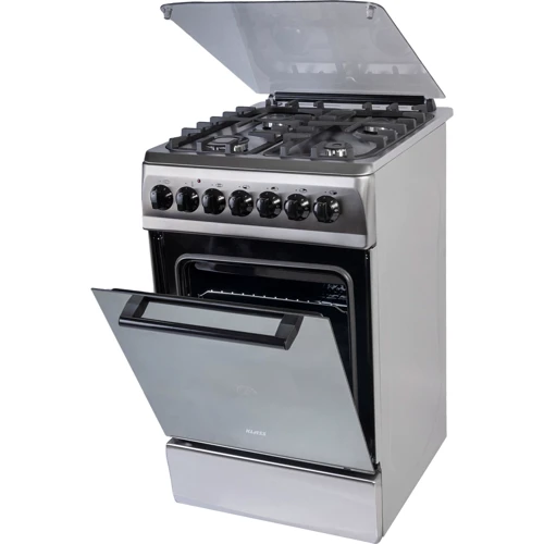 Плита комбинированная KLASS T5408E4 H.Inox: Размеры 85x50x60 см (ВxШxГ)