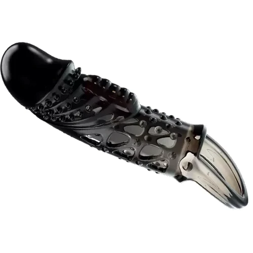 Удлиняющая насадка с вибростимуляцией BAILE PRETTY LOVE - PENIS SLEEVE Cecelia, BI-026242-1