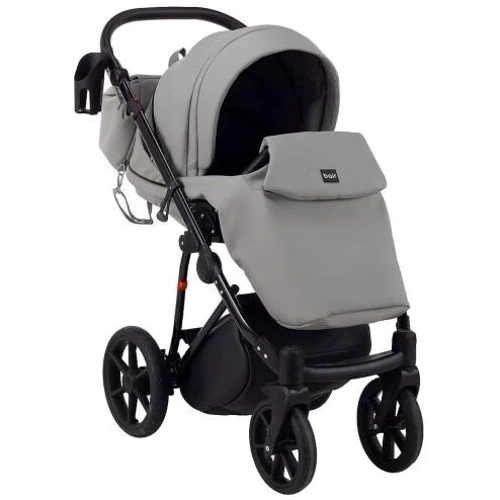 Коляска 2 в 1 Bair Infinity шкіра 100% BI-2232-AMO grey (сірий): Можливість встановлення люльки есть