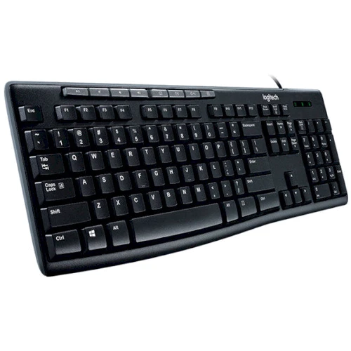 Клавиатура Logitech K200 Media Keyboard RU (920-008814): Подключение проводное