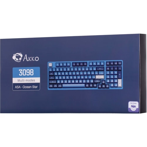 Клавиатура AKKO 3098B Ocean Star 98Key, CS Jelly White, BT/WL/USB-A, EN/UKR Black (6925758615204): Подключение беспроводное