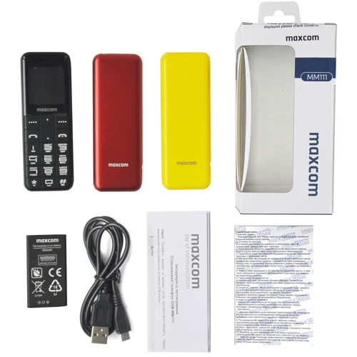 Мобильный телефон Maxcom MM111 Black (UA UCRF): Коммуникации Audio Jack 3,5, microUSB