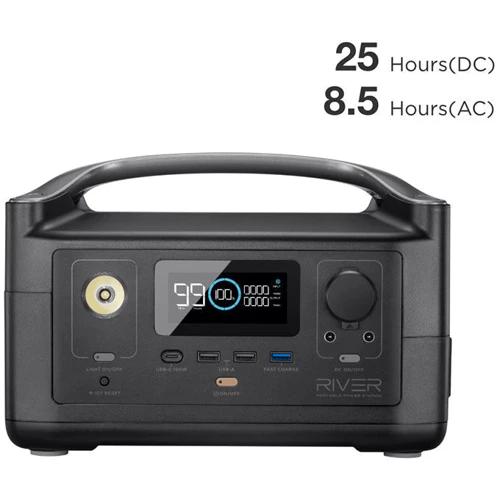 Зарядная станция EcoFlow RIVER 288Wh 600W (EFRIVER600-EU) UA: Емкость аккумулятора, Вт/ч 288