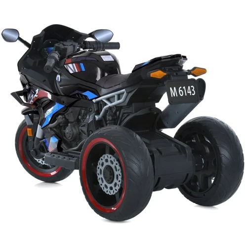 Детский трехколесный электромотоцикл Bambi 50W черный (M 6143EL-2)