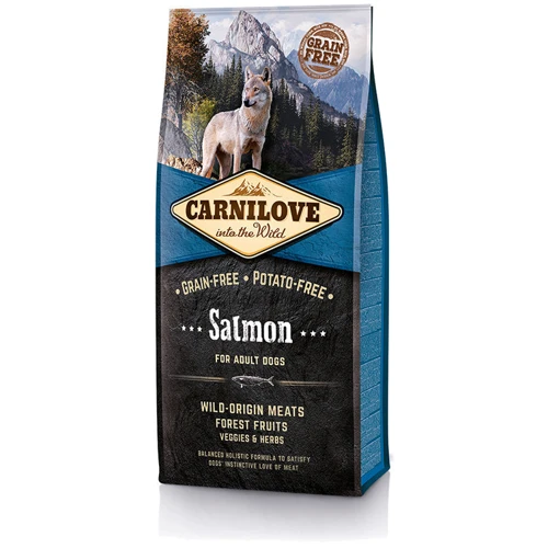 Сухой корм для взрослых собак Carnilove Salmon Adult 12кг+1.5кг