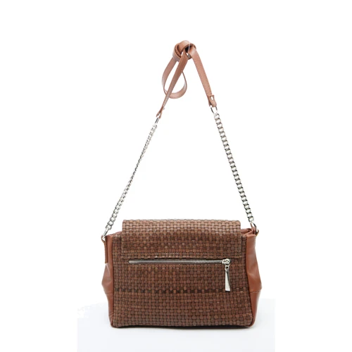 Женская сумка через плечо ARTiS Bags коричневая (1750 7314-4778): Фактура Гладкая, Матовая, Плетеная